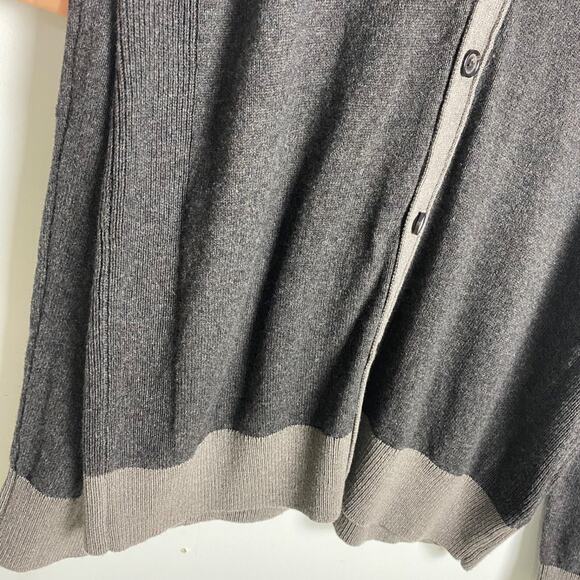 Banana Republic Mens Cardigan Size XL Wool Blend Gray Button Up Grandpa Preppy - Picture 3 of 10